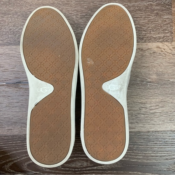 Ugg Womens Sammy metallic gray chevron trainer slip on sneaker 11 - Picture 3 of 8
